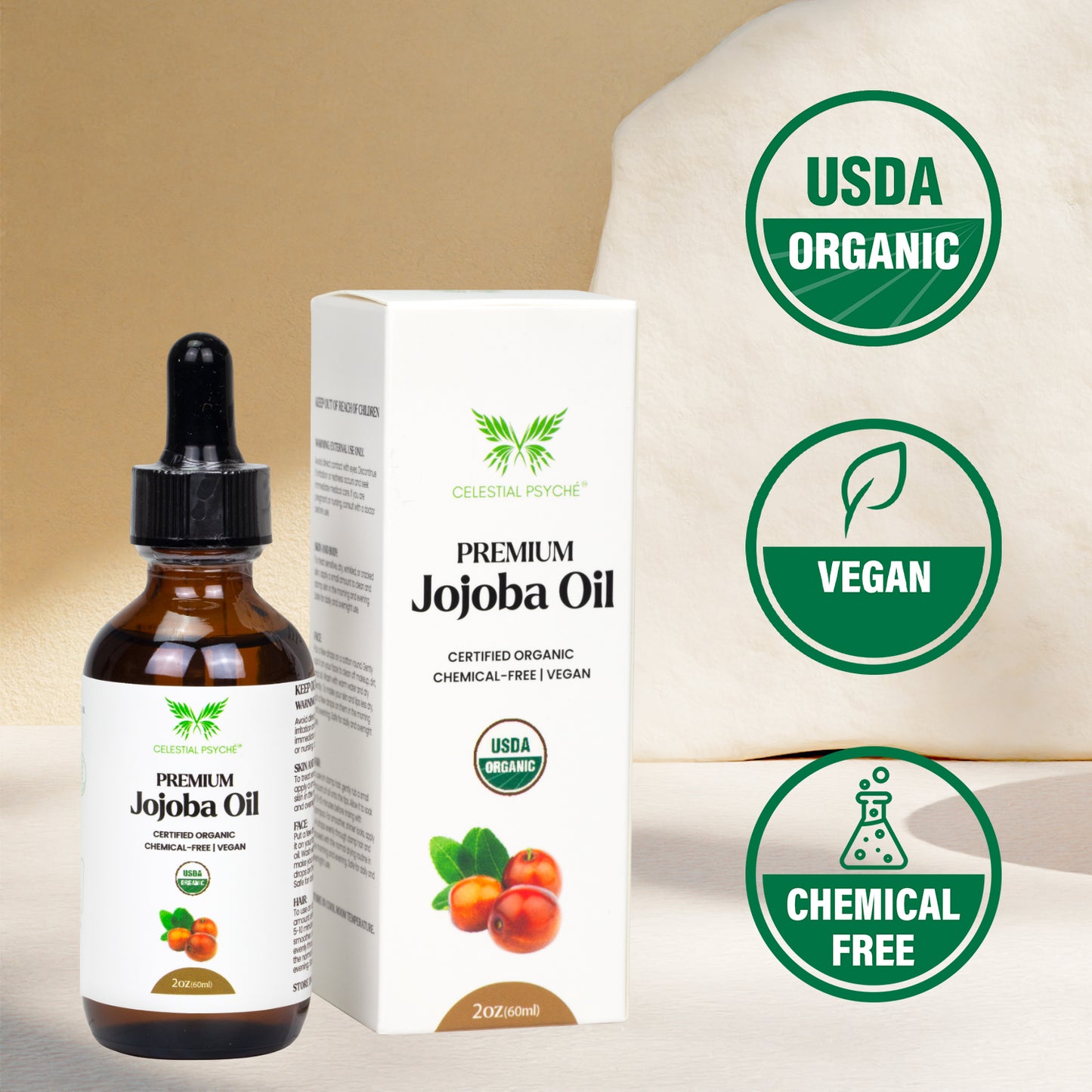 USDA Organic Jojoba Oil (2 Oz)